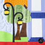 Pumpkin Patch House Quilted Wall Hanging | Applique Wall Hanging