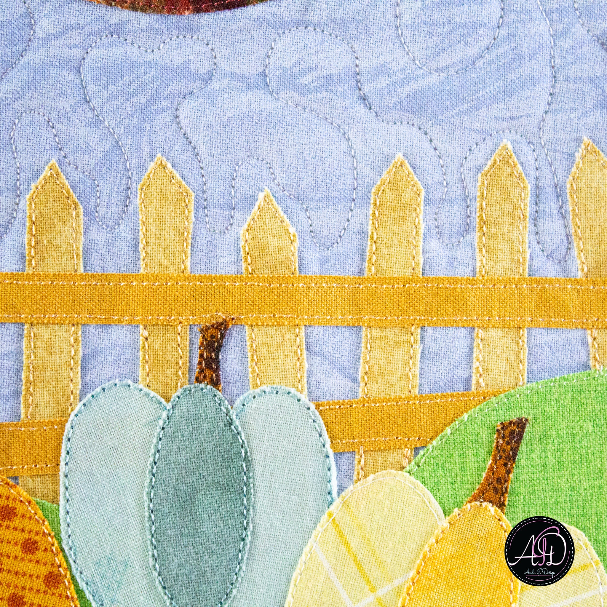 Pumpkin Patch House Quilted Wall Hanging | Applique Wall Hanging