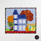 Pumpkin Patch House Quilted Wall Hanging | Applique Wall Hanging