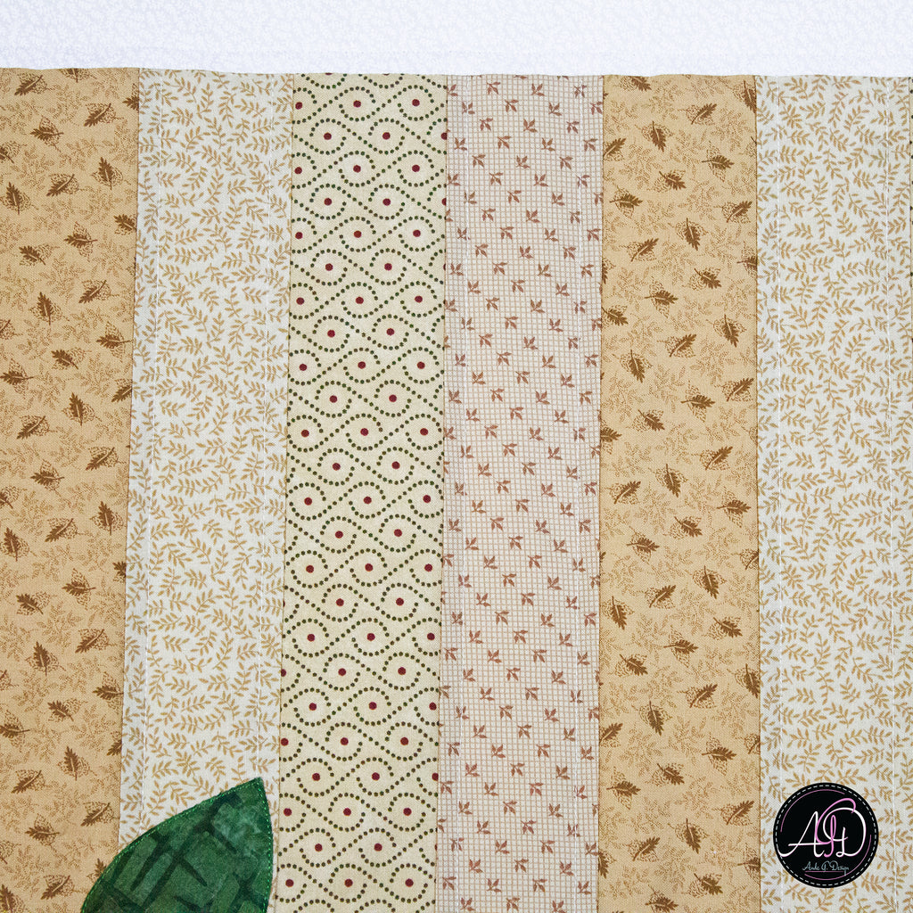 Fall Leaves Autumn Quilted Table Runner | Applique Table Runner