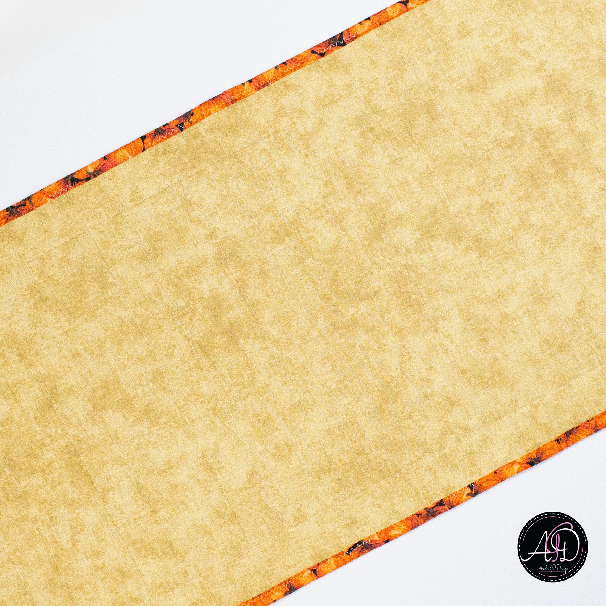 Pumpkin Patch Autumn Quilted Table Runner | Applique Table Runner