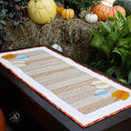 Pumpkin Patch Autumn Quilted Table Runner | Applique Table Runner