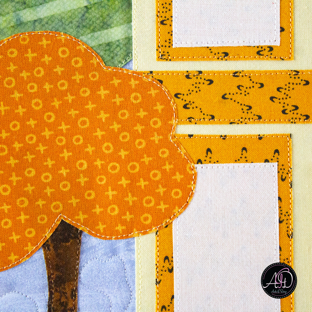 Applecorn House Autumn Quilted Wall Hanging | Applique Wall Hanging