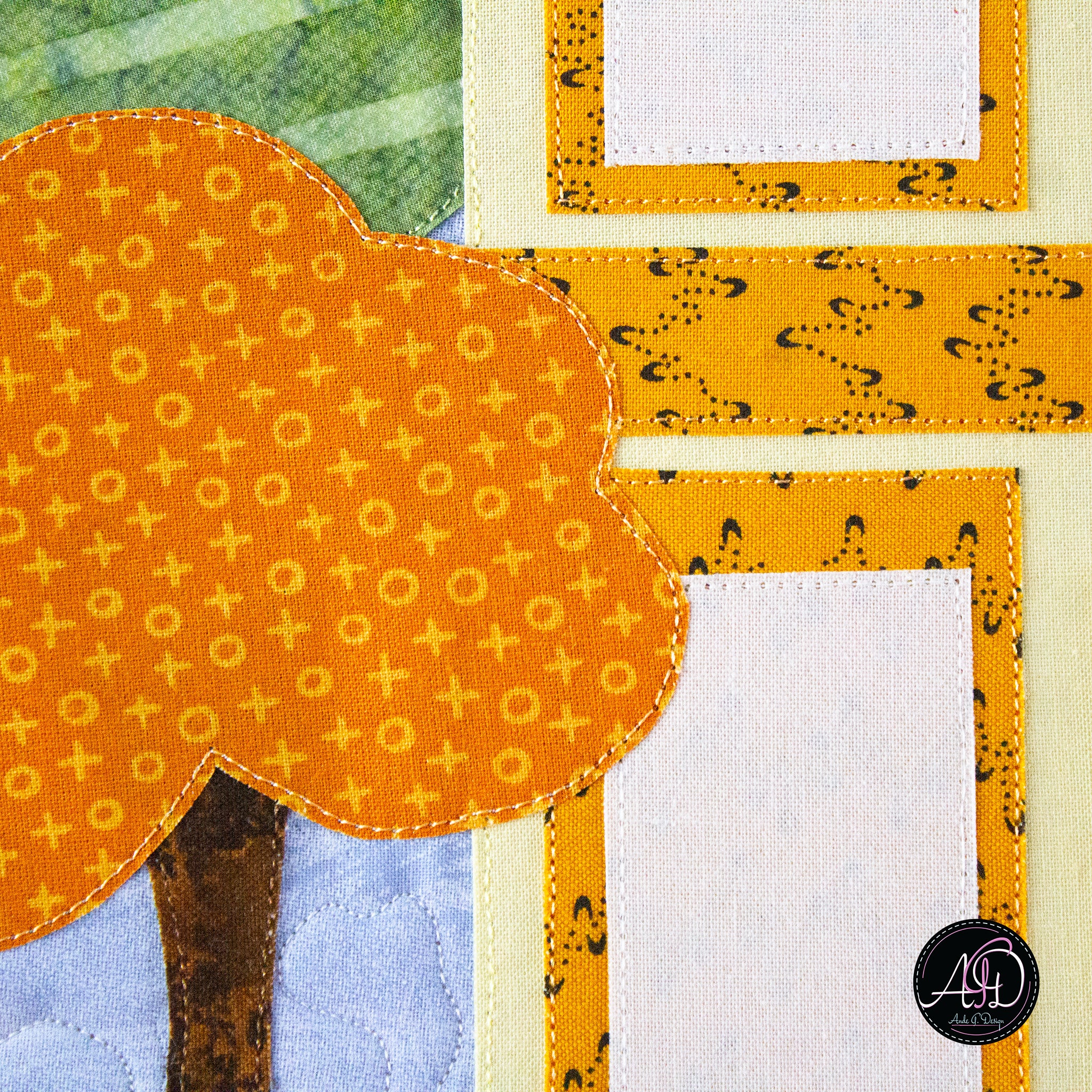 Applecorn House Autumn Quilted Wall Hanging | Applique Wall Hanging