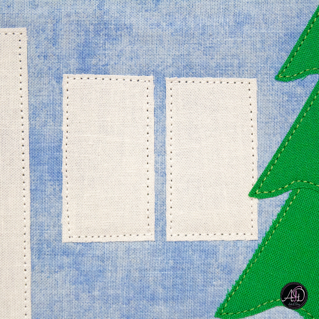 Sky Pines Cabin Quilted Wall Hanging | Applique Wall Hanging