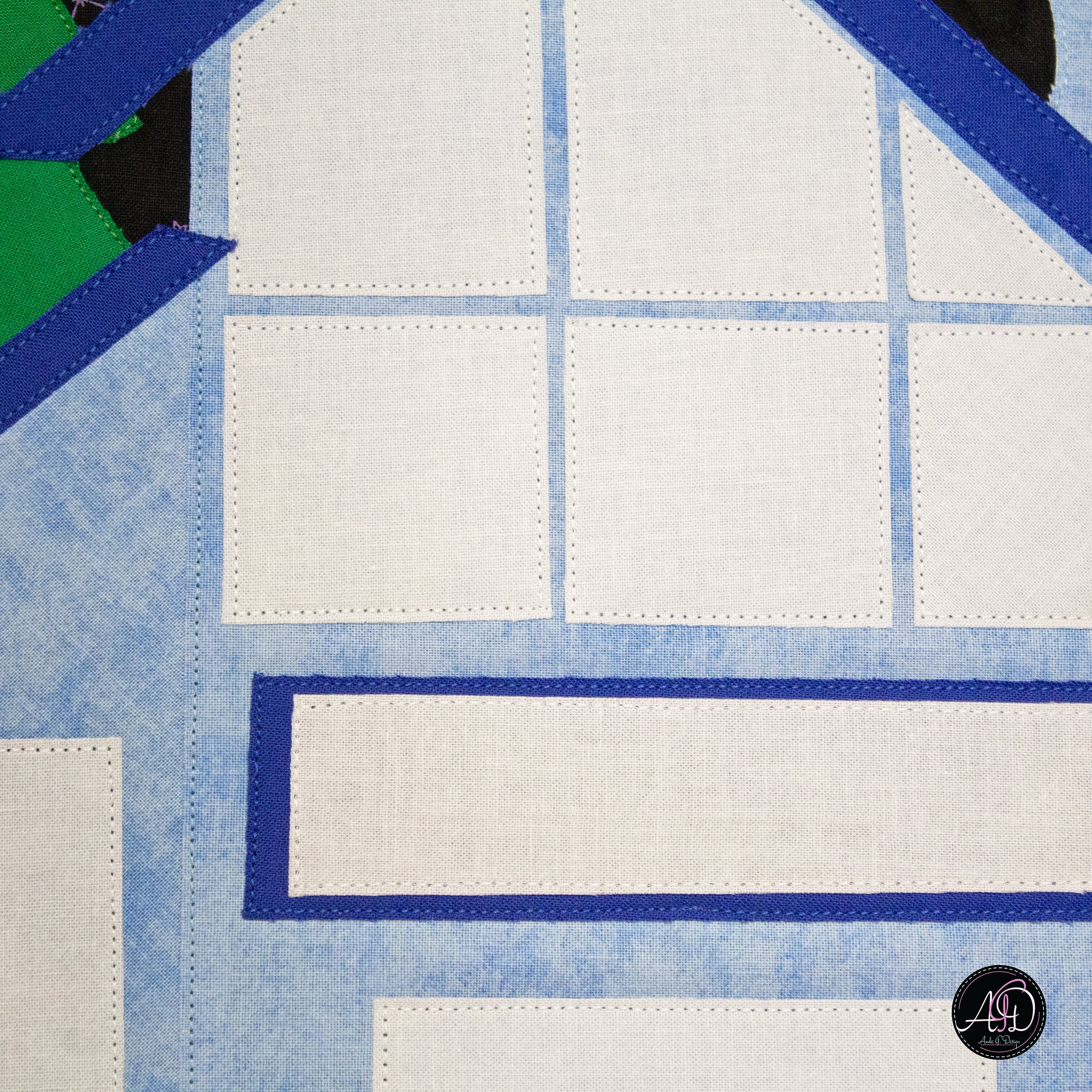 Sky Pines Cabin Quilted Wall Hanging | Applique Wall Hanging