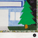 Sky Pines Cabin Quilted Wall Hanging | Applique Wall Hanging