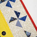 Marshmallow Corner Quilted Table Runner | Applique Table Runner
