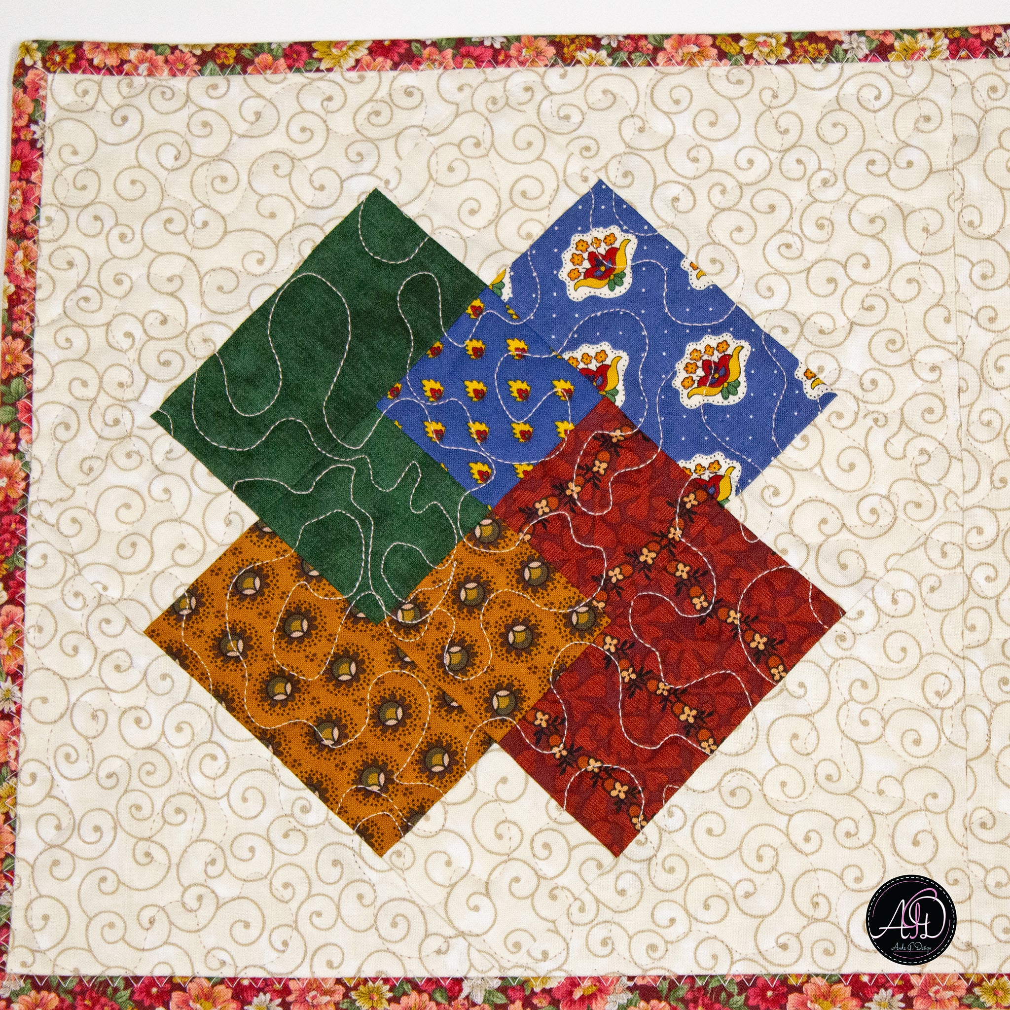 Card Trick Quilted Table Runner