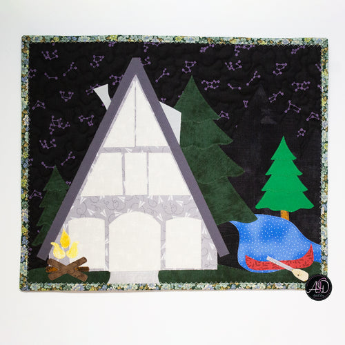 Briar Lake Cabin Quilted Wall Hanging | Applique Wall Hanging