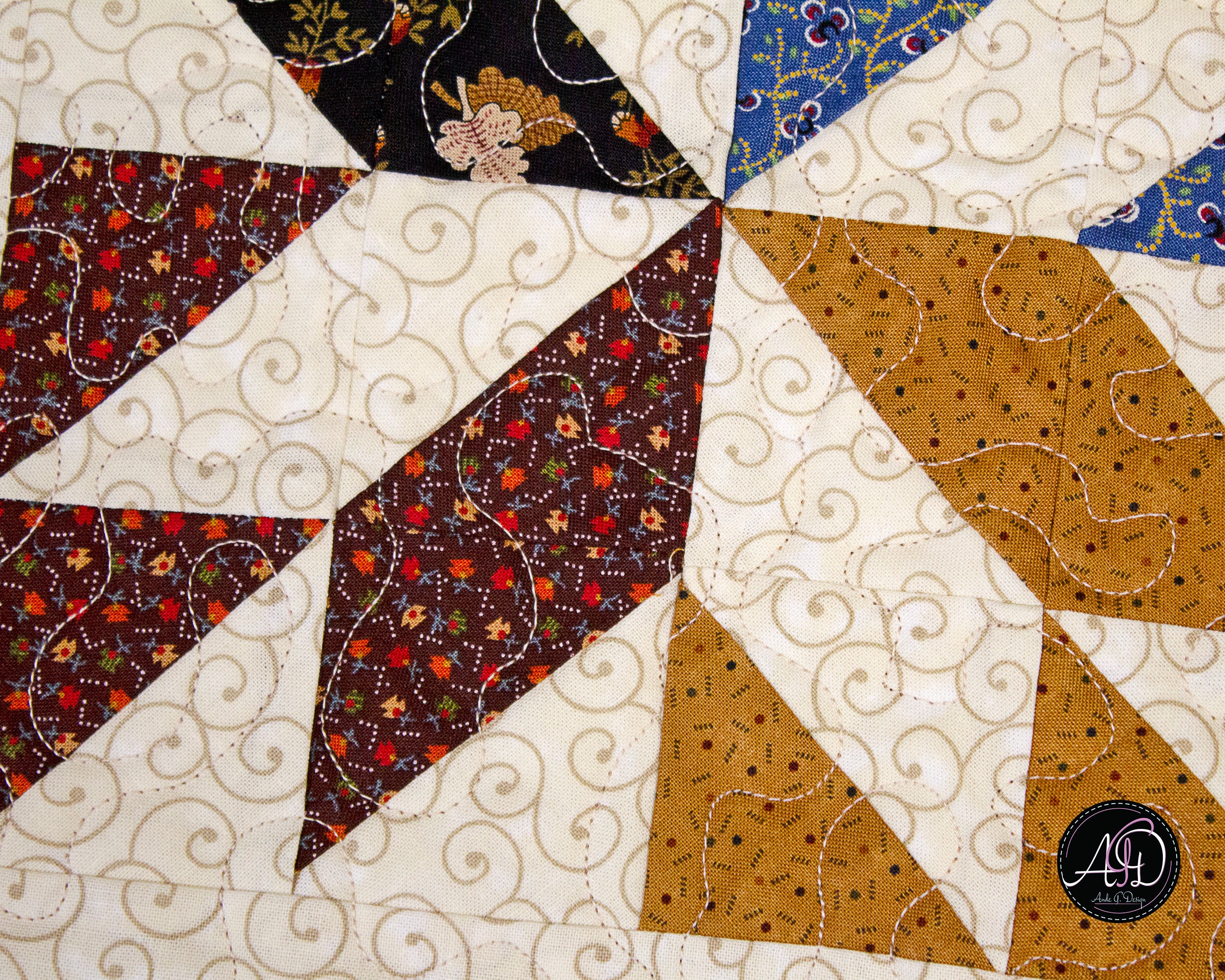 Hunter's Star Quilted Table Runner