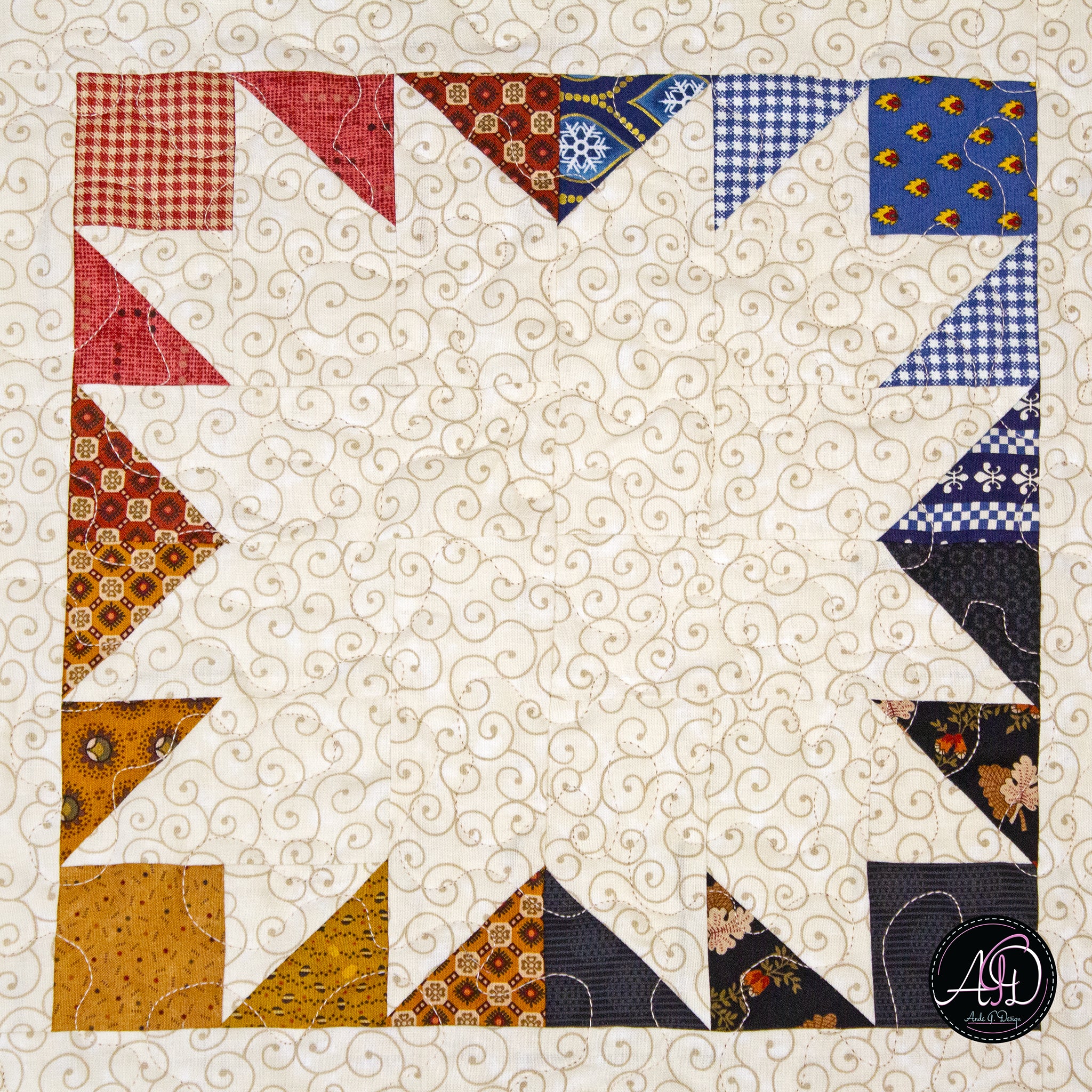 Bear Paw Quilted Table Runner