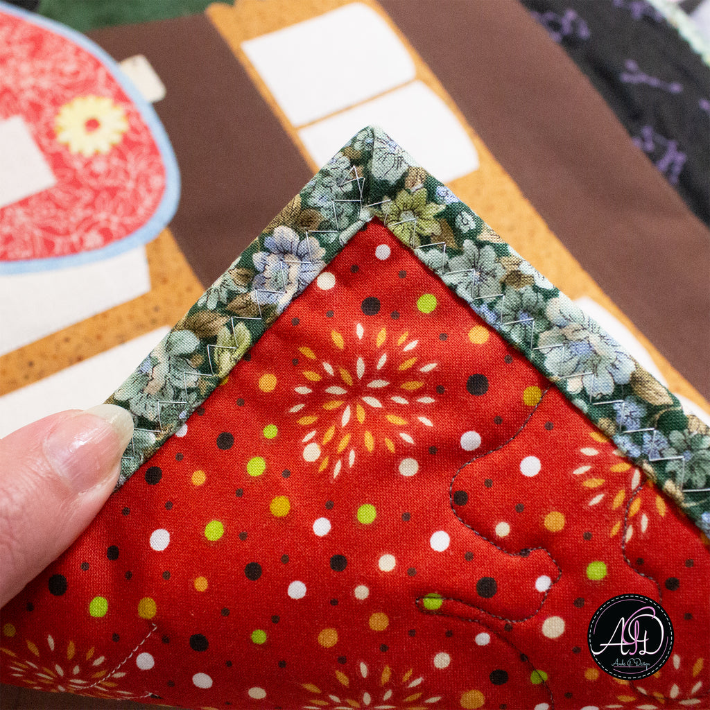 Cedar Ridge Cabin Quilted Wall Hanging | Applique Wall Hanging