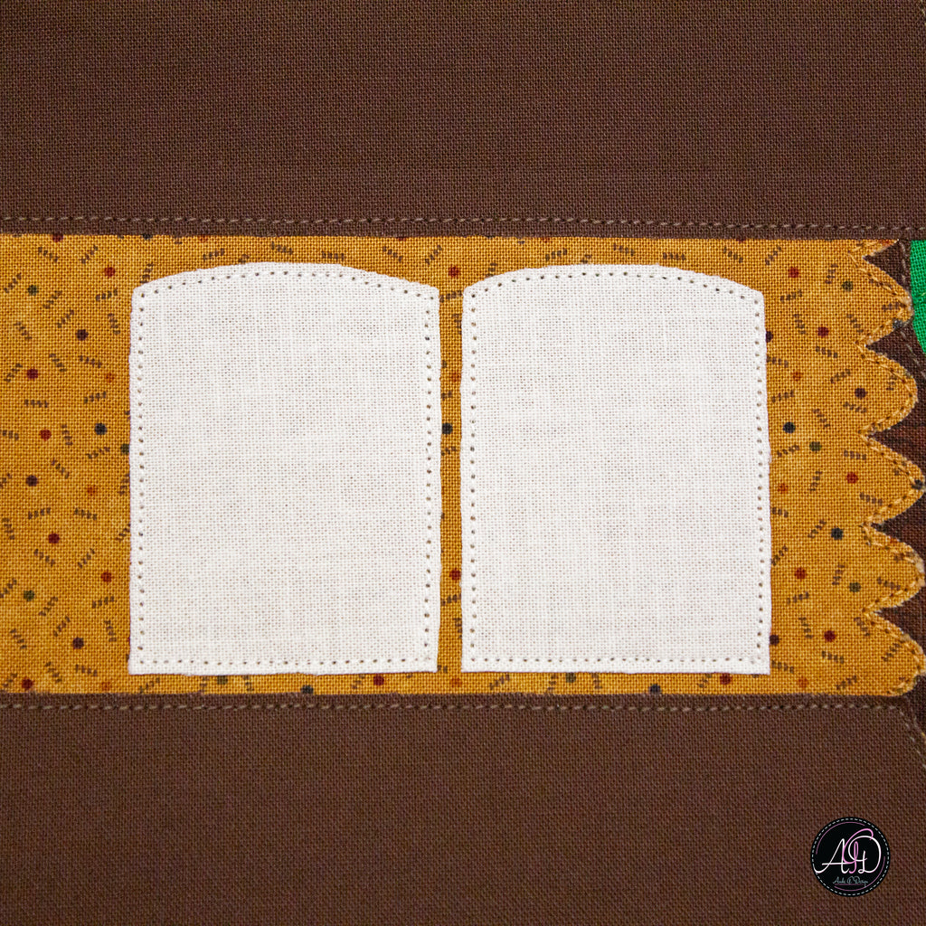 Cedar Ridge Cabin Quilted Wall Hanging | Applique Wall Hanging