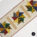 Summer Rolling Pinwheel Quilted Table Runner
