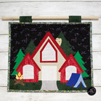 Crimson Falls Cabin Quilted Wall Hanging | Applique Wall Hanging