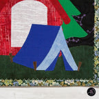 Crimson Falls Cabin Quilted Wall Hanging | Applique Wall Hanging