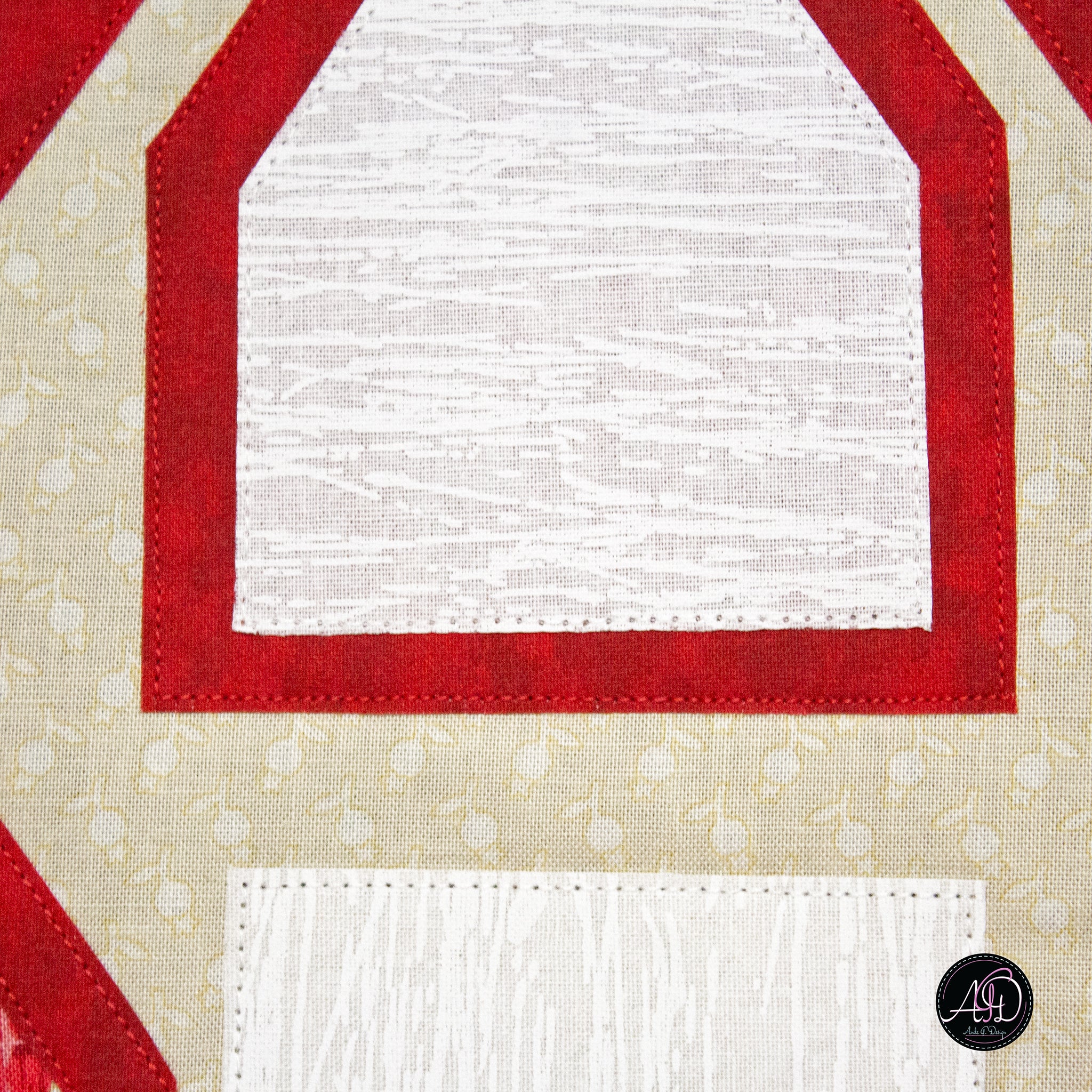 Crimson Falls Cabin Quilted Wall Hanging | Applique Wall Hanging