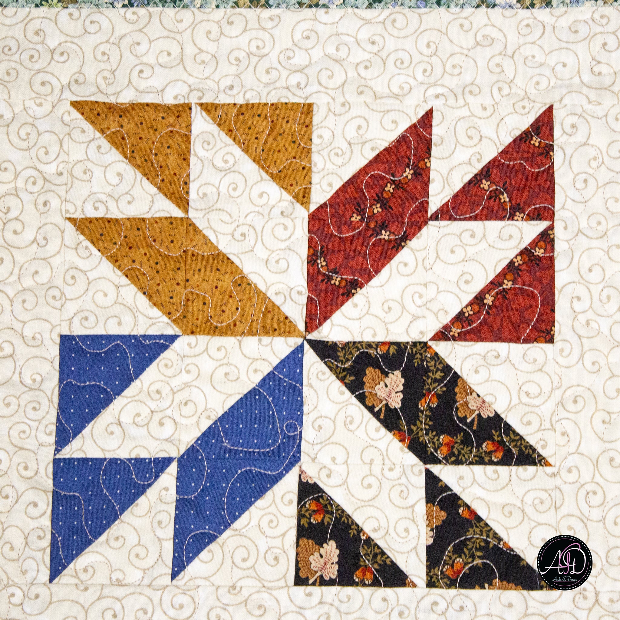 Hunter's Star Quilted Table Runner