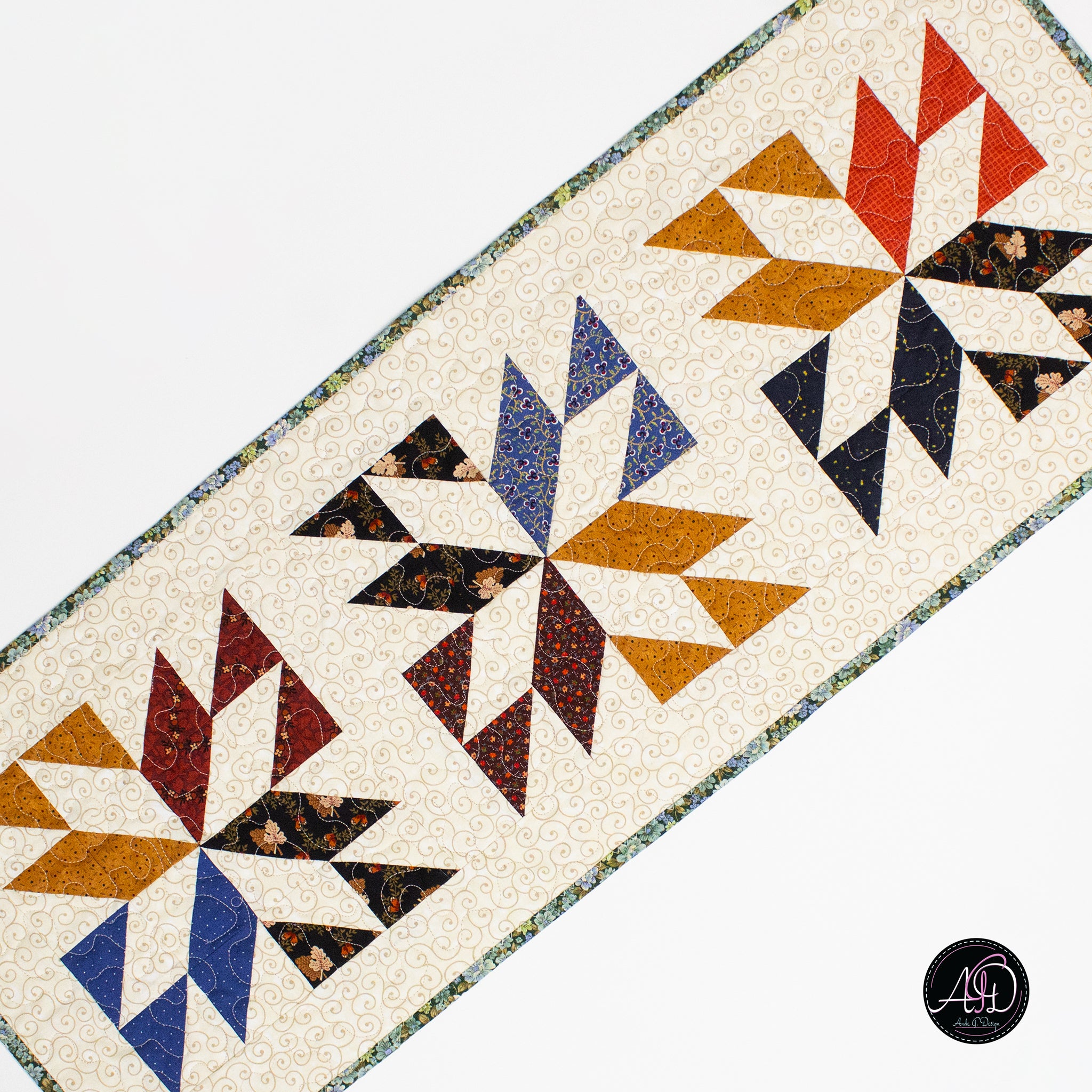 Hunter's Star Quilted Table Runner