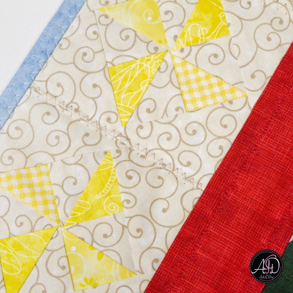 Campfire Pinwheels Quilted Table Runner | Applique Table Runner