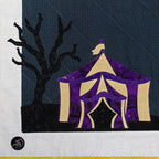 Circus Tent Haunted Carnival Quilted Applique Table Runner | Halloween Home Decor