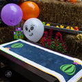 Hot Air Balloon Haunted Carnival Quilted Applique Table Runner | Halloween Home Decor