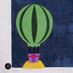 Hot Air Balloon Haunted Carnival Quilted Applique Table Runner | Halloween Home Decor