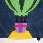 Hot Air Balloon Haunted Carnival Quilted Applique Table Runner | Halloween Home Decor