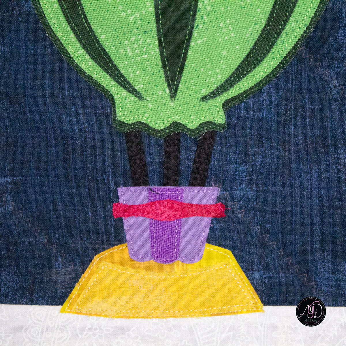 Hot Air Balloon Haunted Carnival Quilted Applique Table Runner | Halloween Home Decor