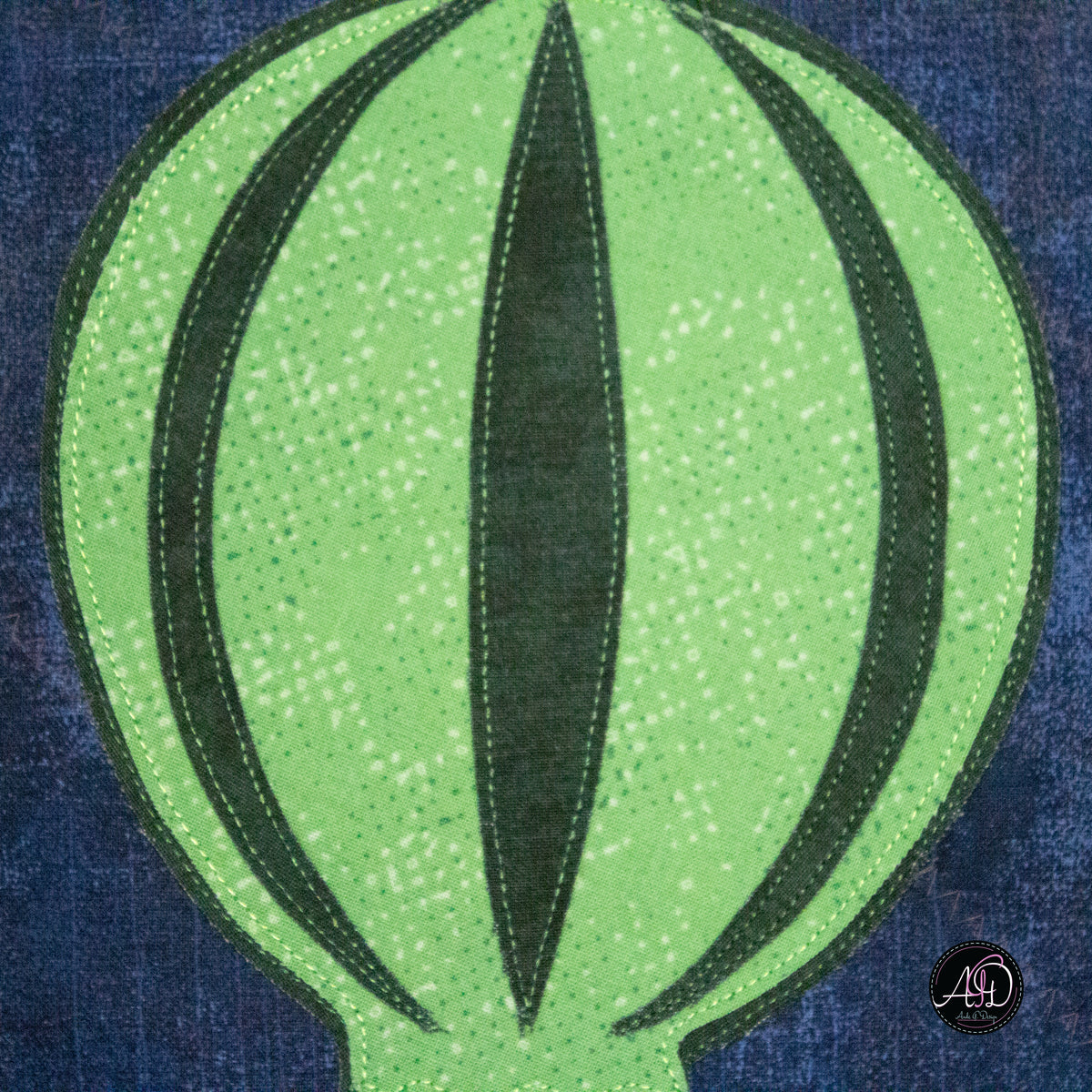 Hot Air Balloon Haunted Carnival Quilted Applique Table Runner | Halloween Home Decor