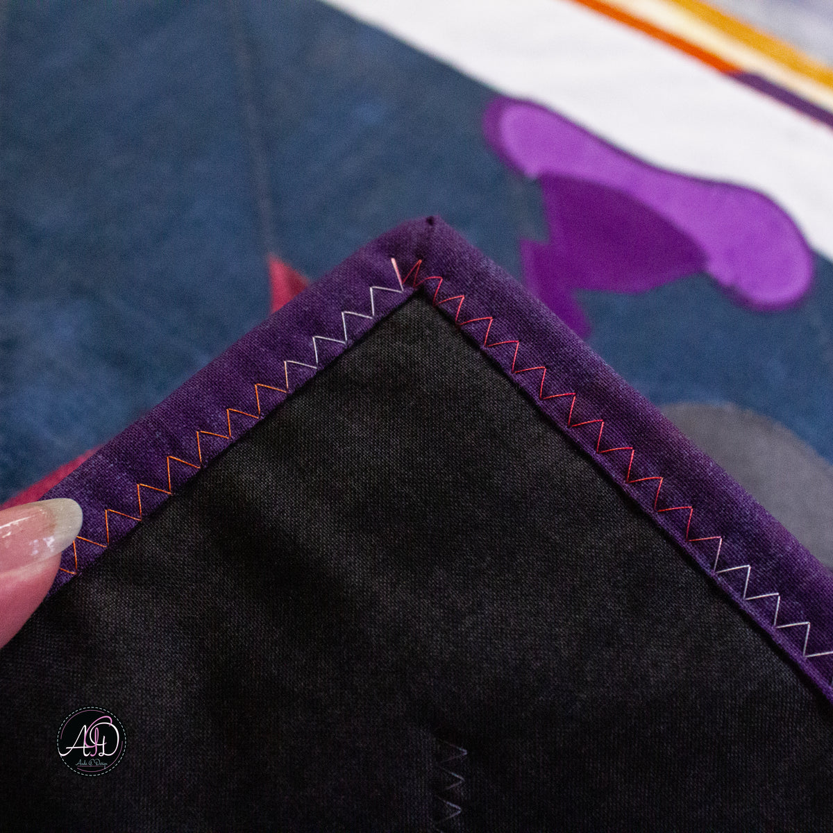 Witch Hat Haunted Carnival Quilted Applique Table Runner | Halloween Home Decor