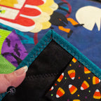 Haunted Carnival Games Quilted Applique Wall Hanging | Halloween Home Decor