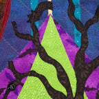 Haunted Carnival Games Quilted Applique Wall Hanging | Halloween Home Decor