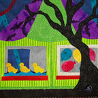 Haunted Carnival Games Quilted Applique Wall Hanging | Halloween Home Decor