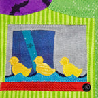 Haunted Carnival Games Quilted Applique Wall Hanging | Halloween Home Decor