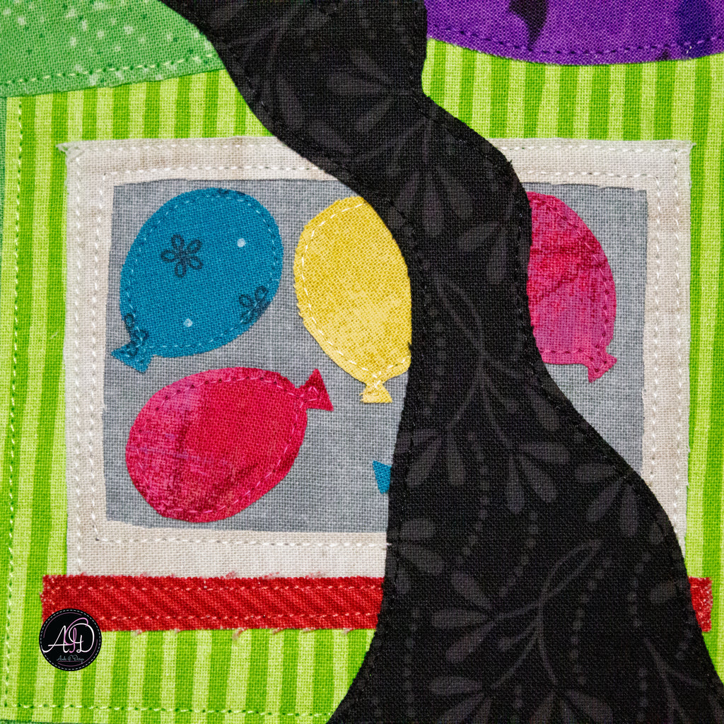 Haunted Carnival Games Quilted Applique Wall Hanging | Halloween Home Decor