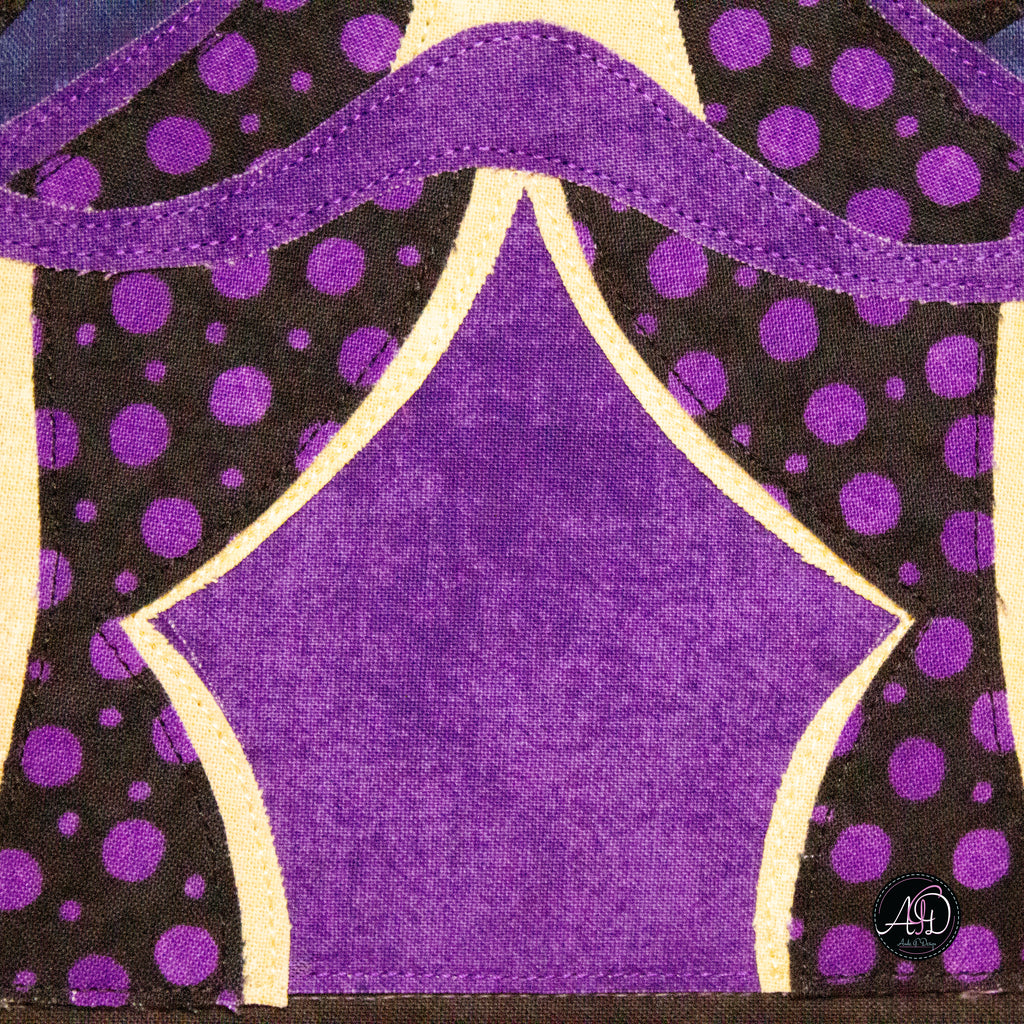 Swinging Ship Haunted Carnival Quilted Applique Wall Hanging | Halloween Home Decor