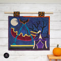 Swinging Ship Haunted Carnival Quilted Applique Wall Hanging | Halloween Home Decor