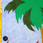 Crab Cay Beach Hut Quilted Wall Hanging | Applique Wall Hanging
