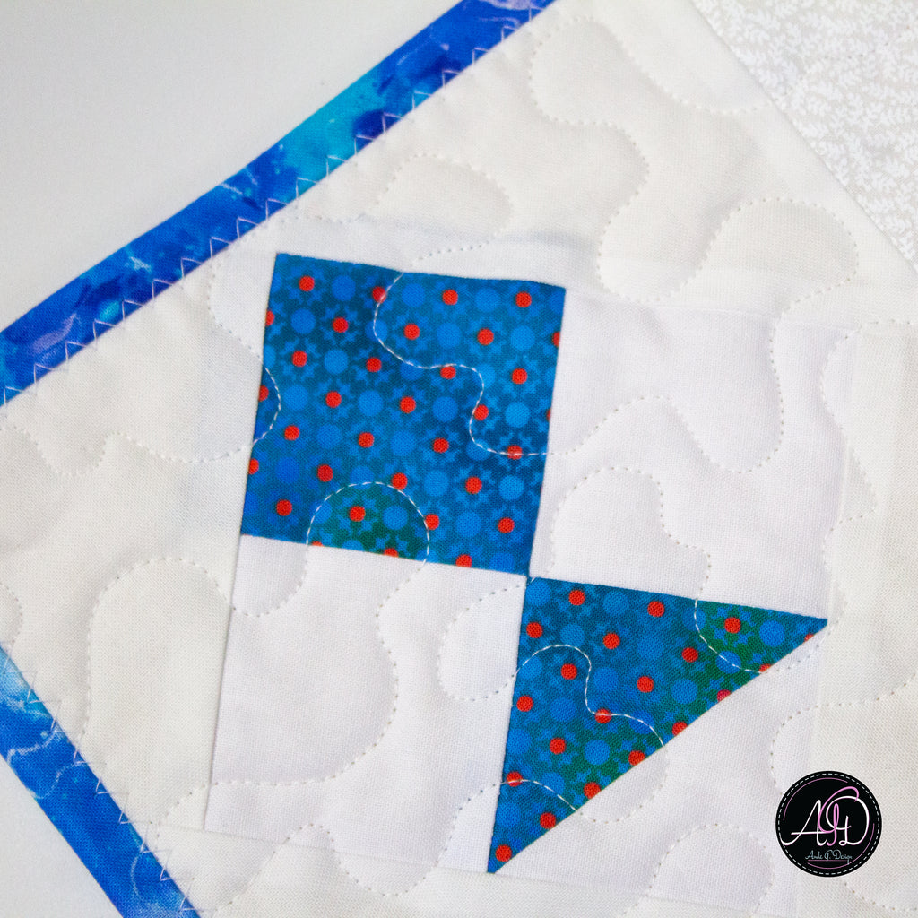 School of Fish Quilted Table Runner