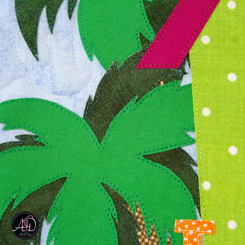 Surfboard Beach Hut Quilted Wall Hanging | Applique Wall Hanging