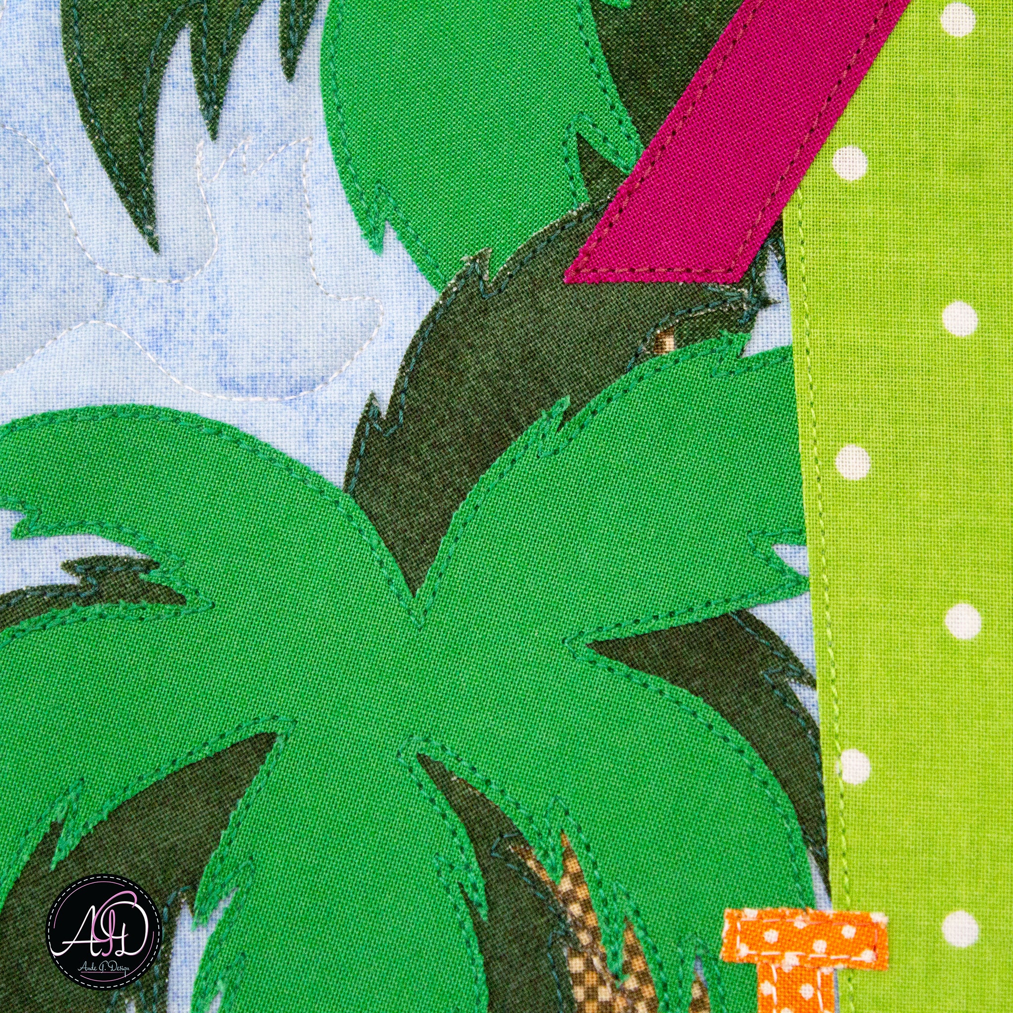 Surfboard Beach Hut Quilted Wall Hanging | Applique Wall Hanging