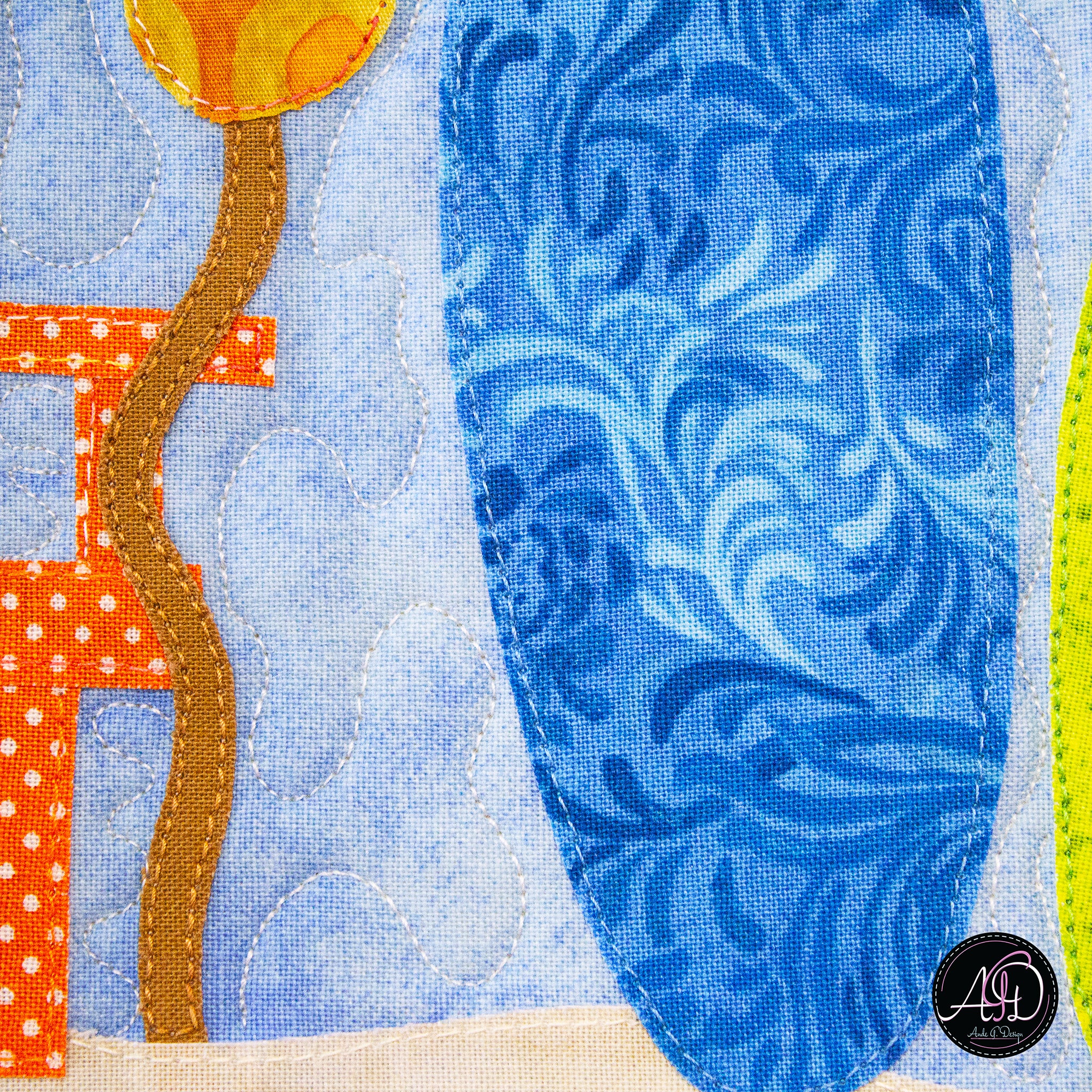 Surfboard Beach Hut Quilted Wall Hanging | Applique Wall Hanging