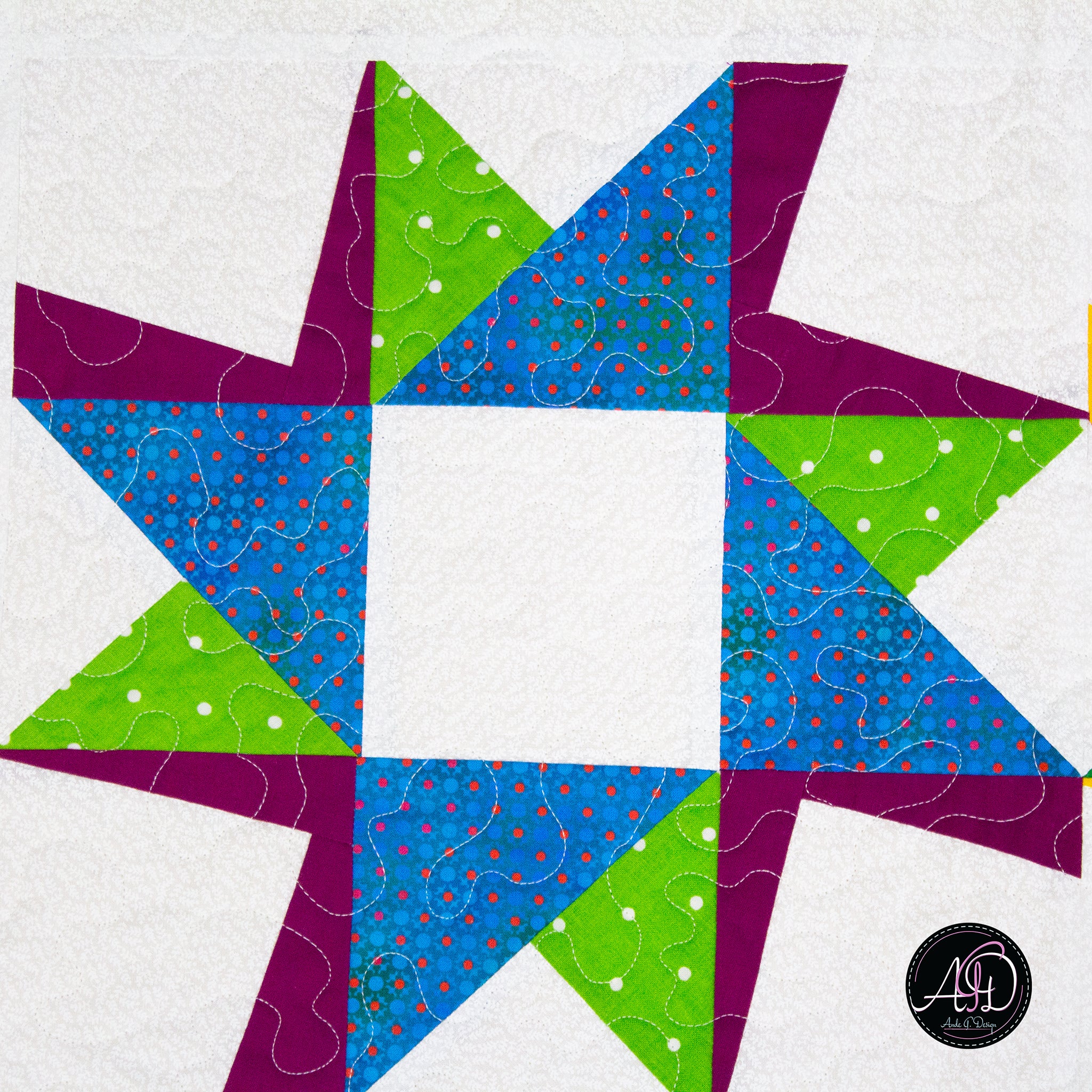 Beach Whirls Quilted Table Runner