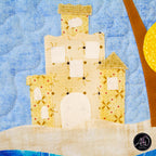 Sandcastle Beach Hut Quilted Wall Hanging | Applique Wall Hanging