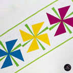 Beach Pinwheels Quilted Table Runner | Applique Table Runner