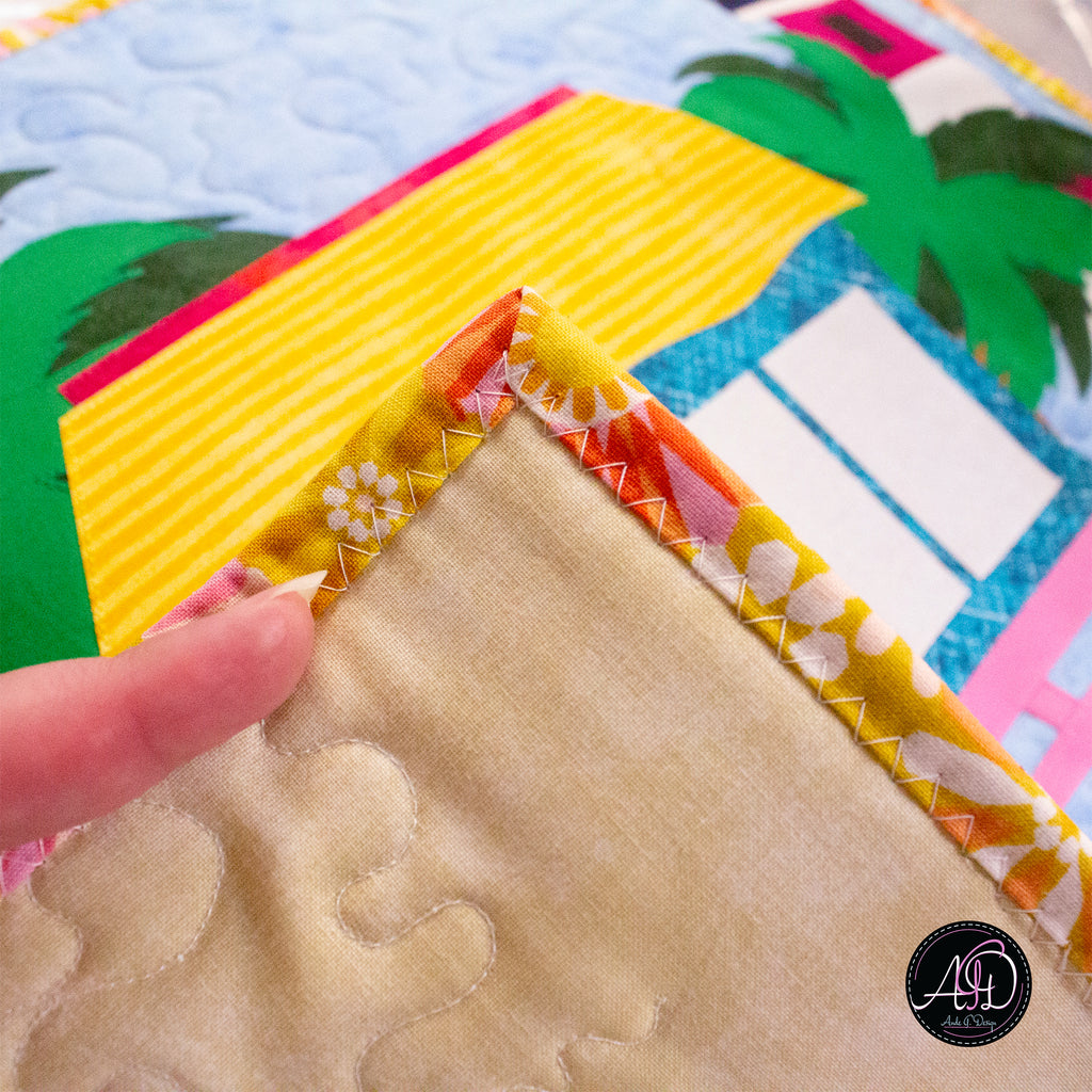 Lighthouse Beach Hut Quilted Wall Hanging | Applique Wall Hanging