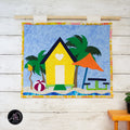 Picnic Beach Hut Quilted Wall Hanging | Applique Wall Hanging