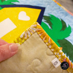 Picnic Beach Hut Quilted Wall Hanging | Applique Wall Hanging